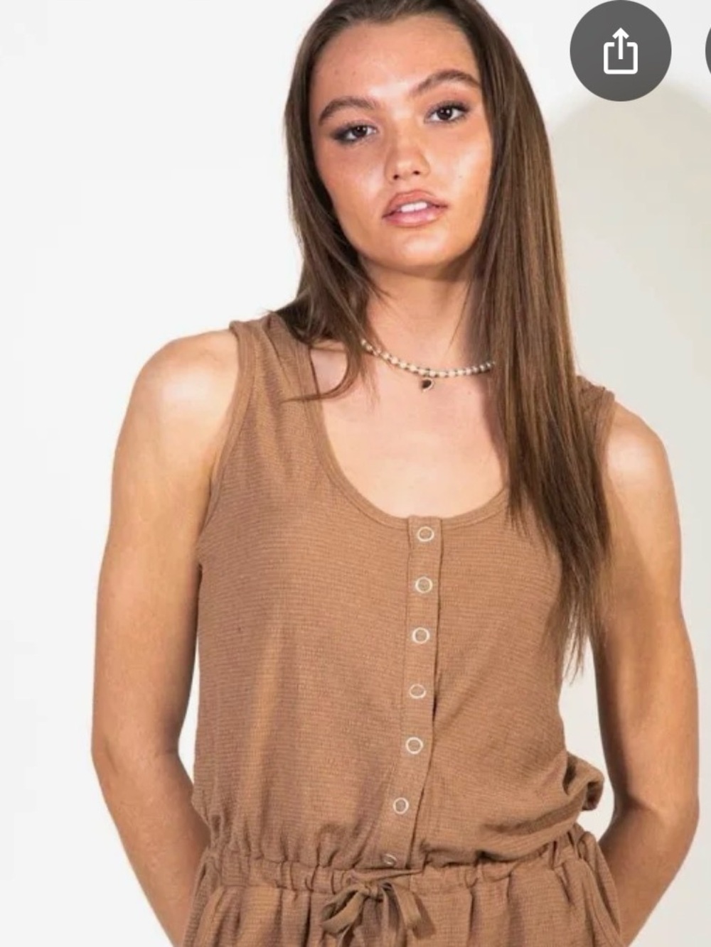 Love Riche Ribbed roper in Taupe Brown